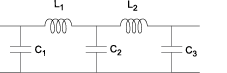 2-port LC lowpass pi network