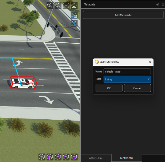 Add metadata dialog box