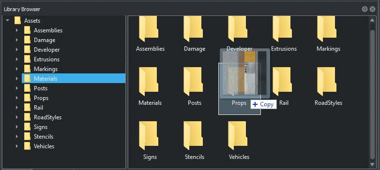 Asset in Library Browser being copied to "Props" folder