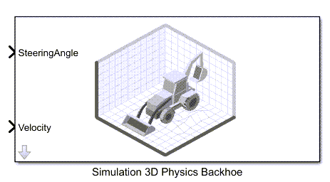 Sim 3D Physics Backhoe Block Icon