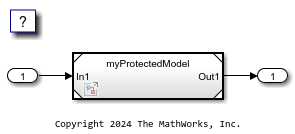 Model that contains a model reference of a protected model, myProtectedModel.