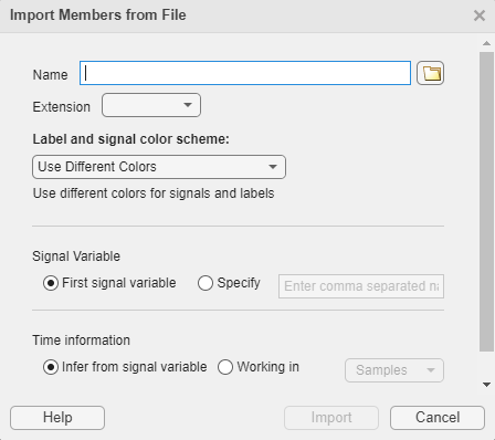 Import Members from Files dialog box