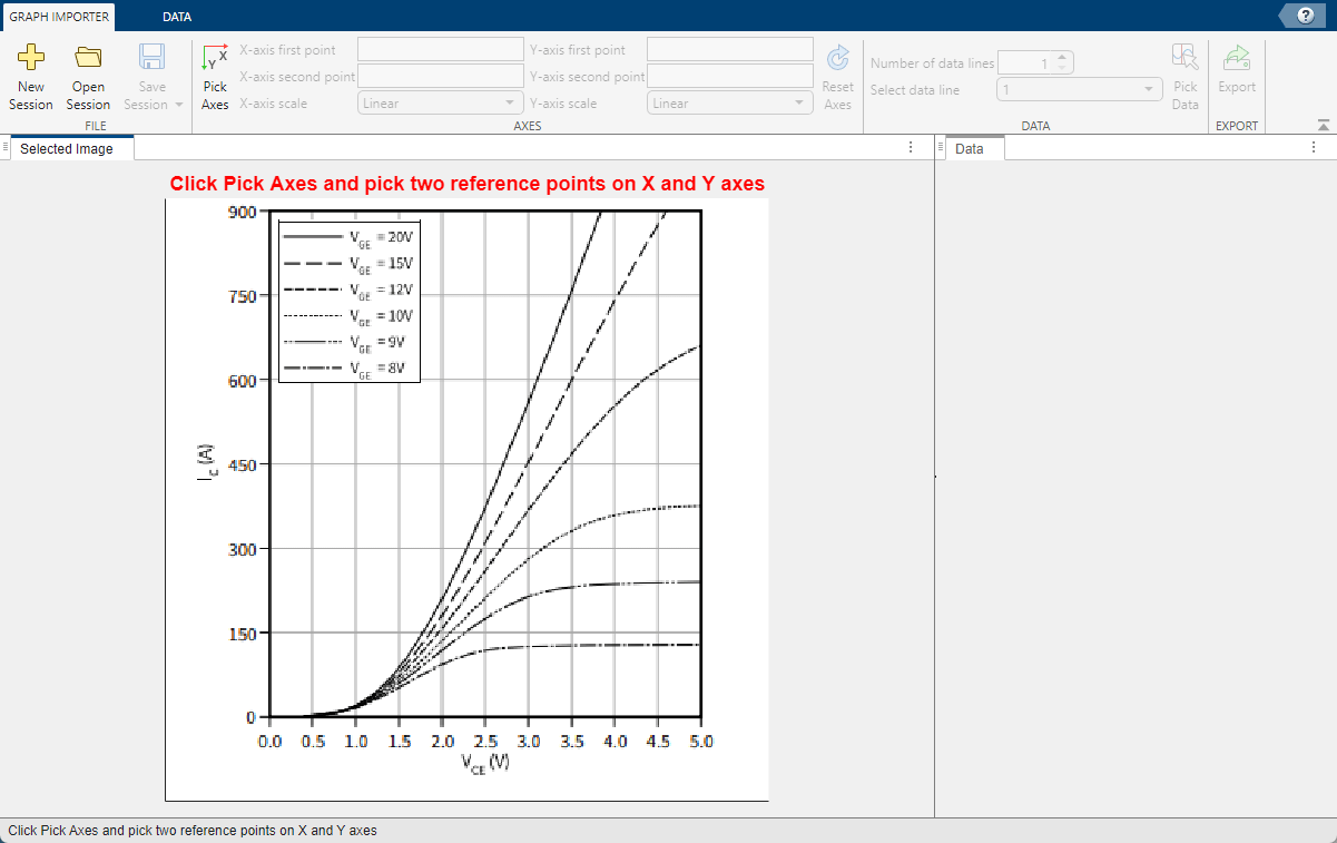 Graph Importer window with imported image