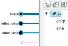 An unconnected line where the block was removed