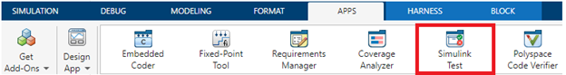 Simulink Test on the Simulink toolbar.