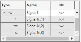 Signal1 with 3 multidimensional signals.