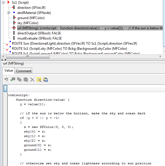 Tree structure pane - url node selected.