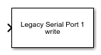 Legacy Serial Write block