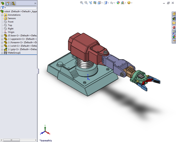 Robotic best sale arm solidworks