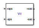 Voltage-Current Simscape Interface block