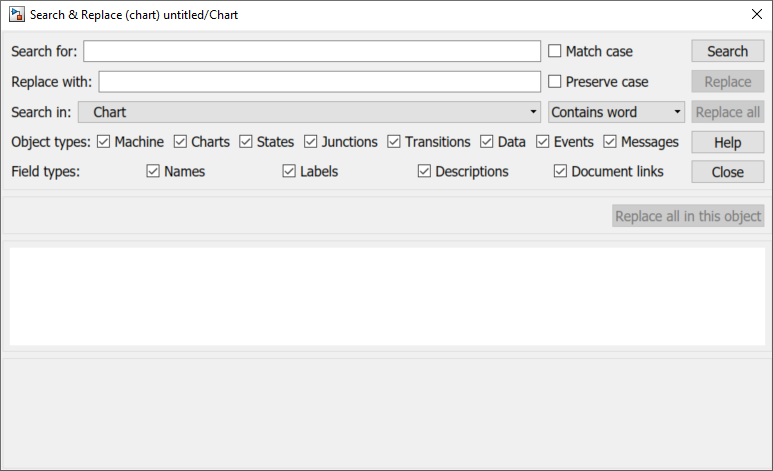 Stateflow Search and Replace tool