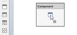 Clicking and dragging a component and then committing it.