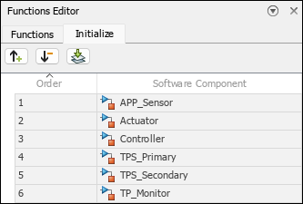 Functions Editor with the Initialize tab open.