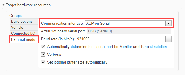 ArduPilot Cube Blue H7 selected as hardware board