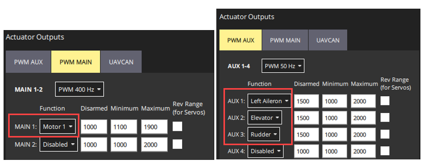 Main and Aux channels