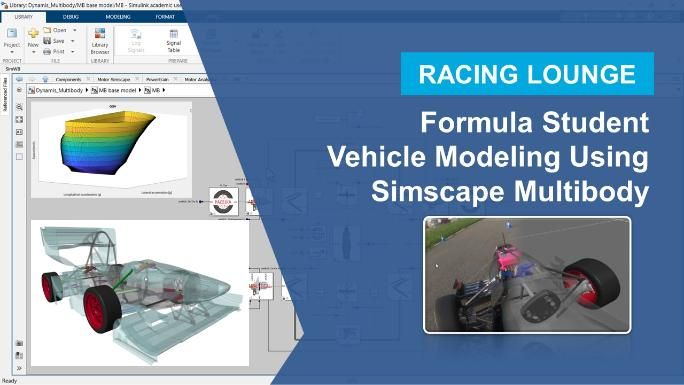 Learn how to design, simulate, and develop a Formula Student multibody vehicle model using Simscape Multibody.