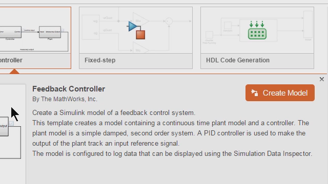Build Simulink models using design patterns that serve as starting points to solve common problems