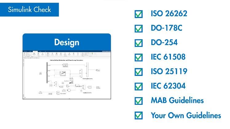 Use Simulink Check to automate manual checks against modeling standards and achieve your development and certification goals.